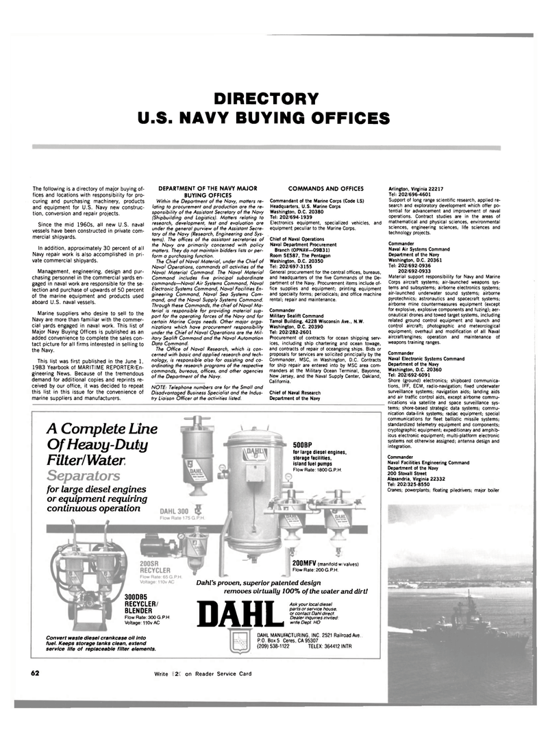 Maritime Reporter Magazine, page 56,  Nov 1983