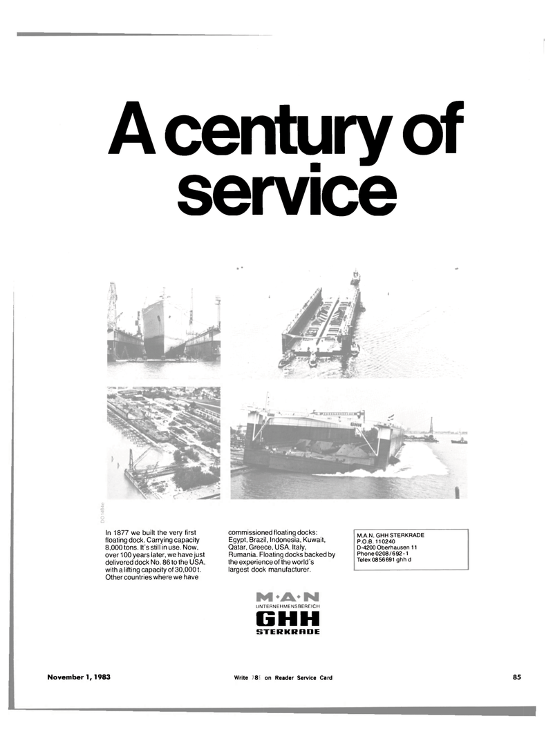 Maritime Reporter Magazine, page 81,  Nov 1983