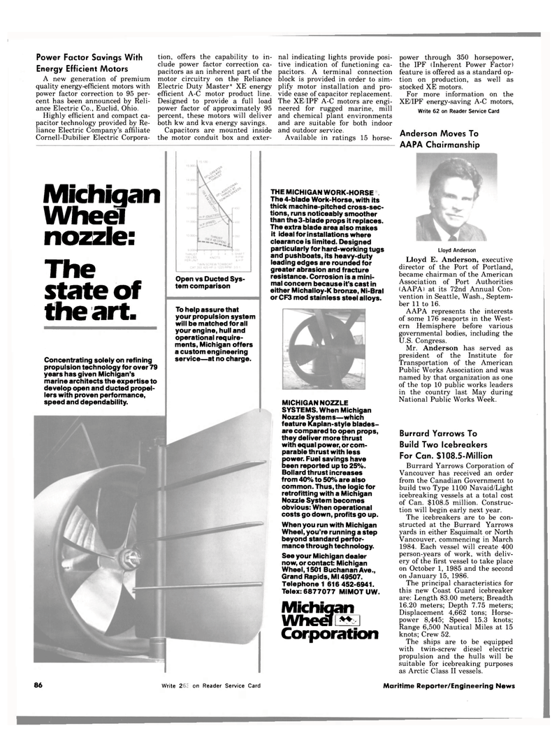 Maritime Reporter Magazine, page 82,  Nov 1983