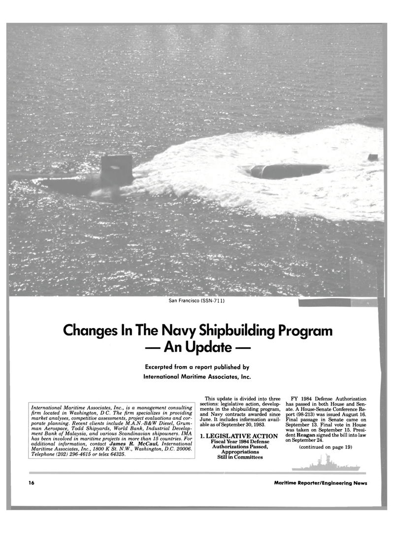 Maritime Reporter Magazine, page 14,  Nov 15, 1983