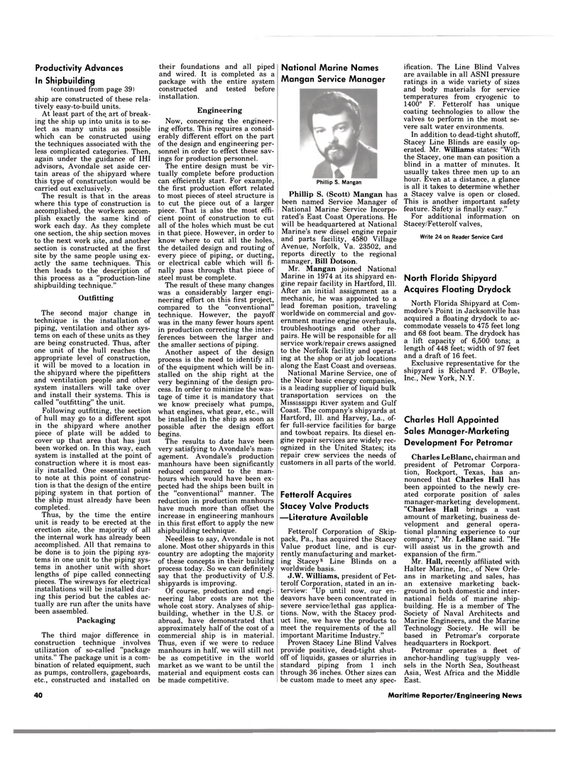 Maritime Reporter Magazine, page 40,  Nov 15, 1983
