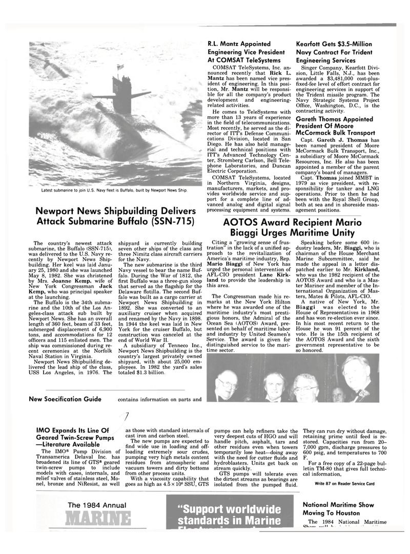Maritime Reporter Magazine, page 34,  Dec 15, 1983