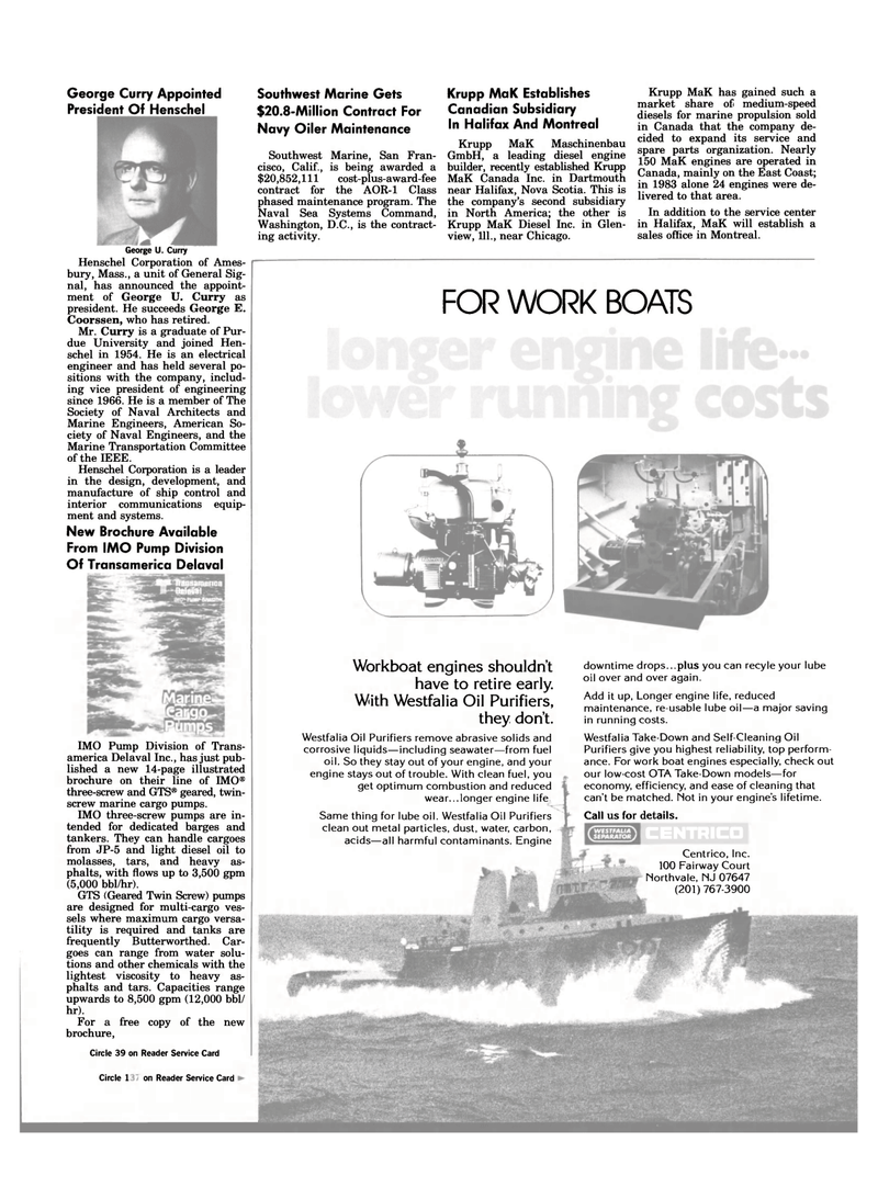 Maritime Reporter Magazine, page 45,  Jan 1984