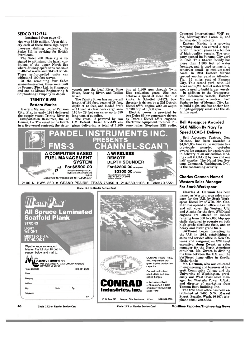 Maritime Reporter Magazine, page 48,  Jan 1984