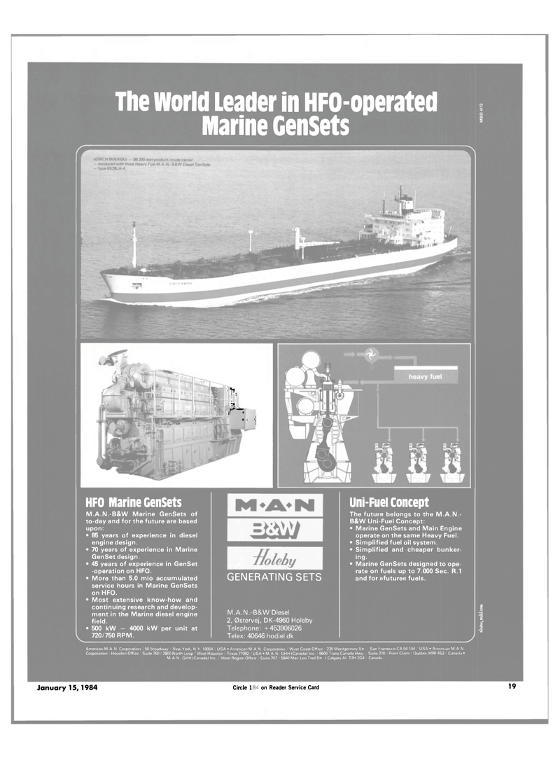 Maritime Reporter Magazine, page 17,  Jan 15, 1984