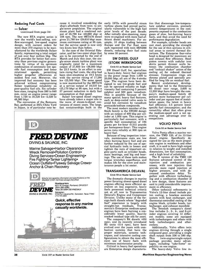 Maritime Reporter Magazine, page 36,  Jan 15, 1984