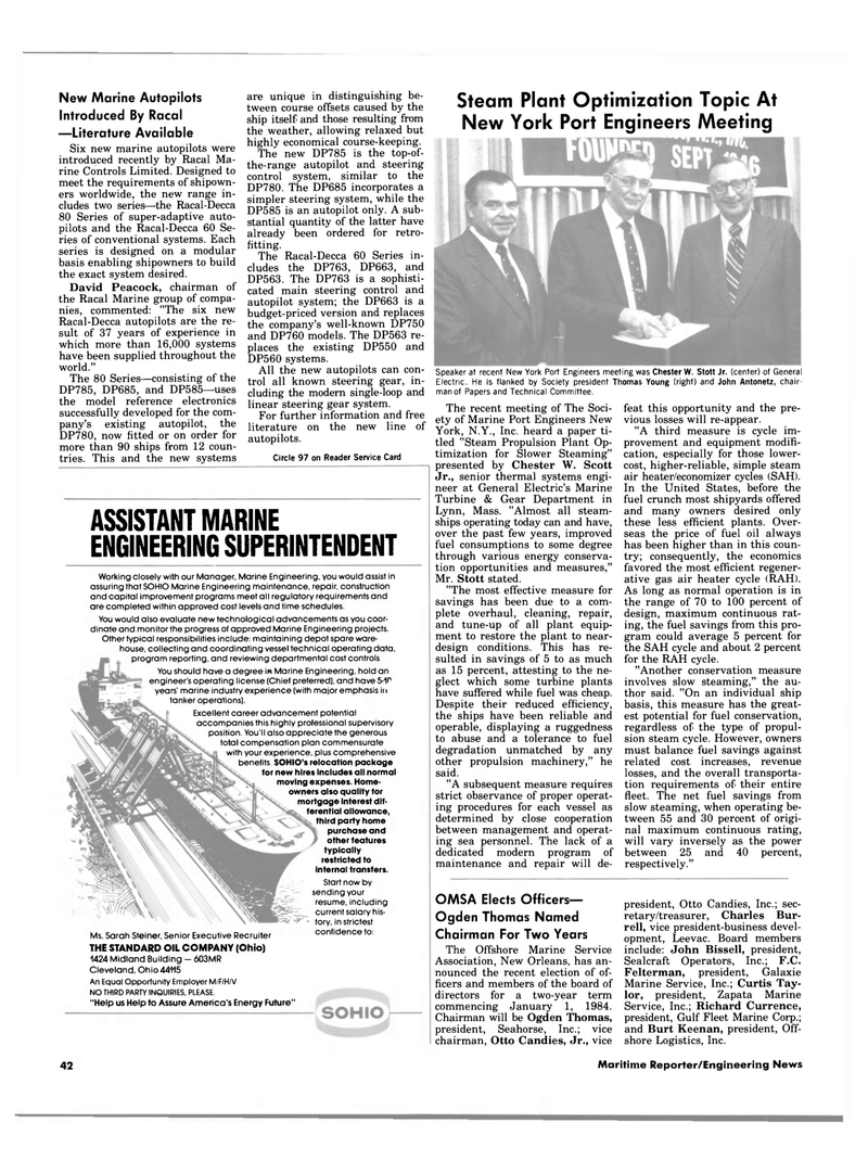 Maritime Reporter Magazine, page 40,  Jan 15, 1984