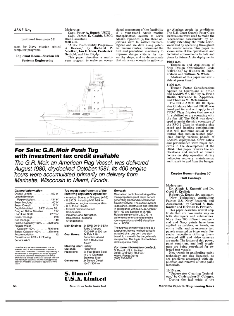 Maritime Reporter Magazine, page 52,  Apr 1984