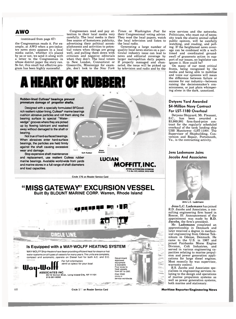 Maritime Reporter Magazine, page 64,  Apr 1984