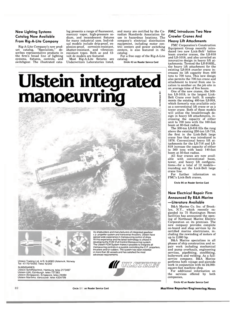 Maritime Reporter Magazine, page 78,  Apr 1984