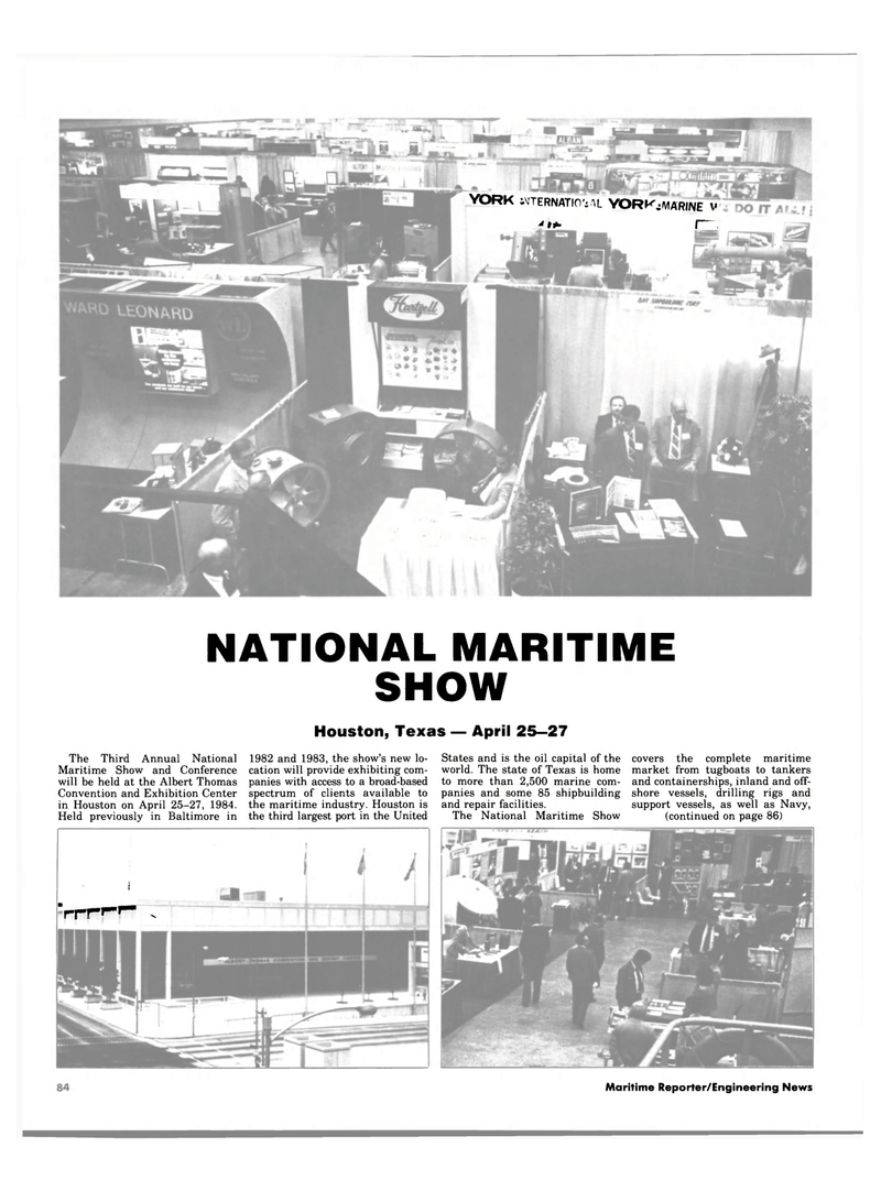 Maritime Reporter Magazine, page 80,  Apr 1984
