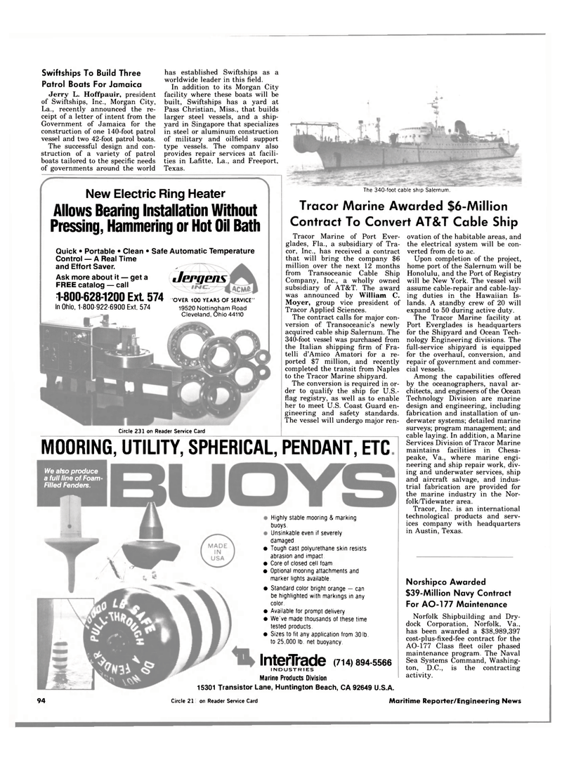Maritime Reporter Magazine, page 92,  Apr 1984