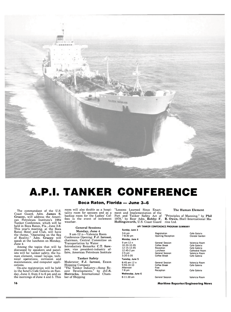 Maritime Reporter Magazine, page 14,  Apr 15, 1984
