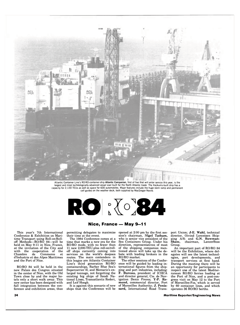 Maritime Reporter Magazine, page 32,  Apr 15, 1984