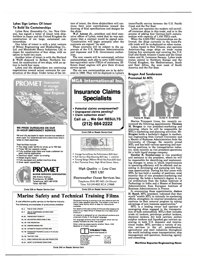 Maritime Reporter Magazine, page 4,  Apr 15, 1984
