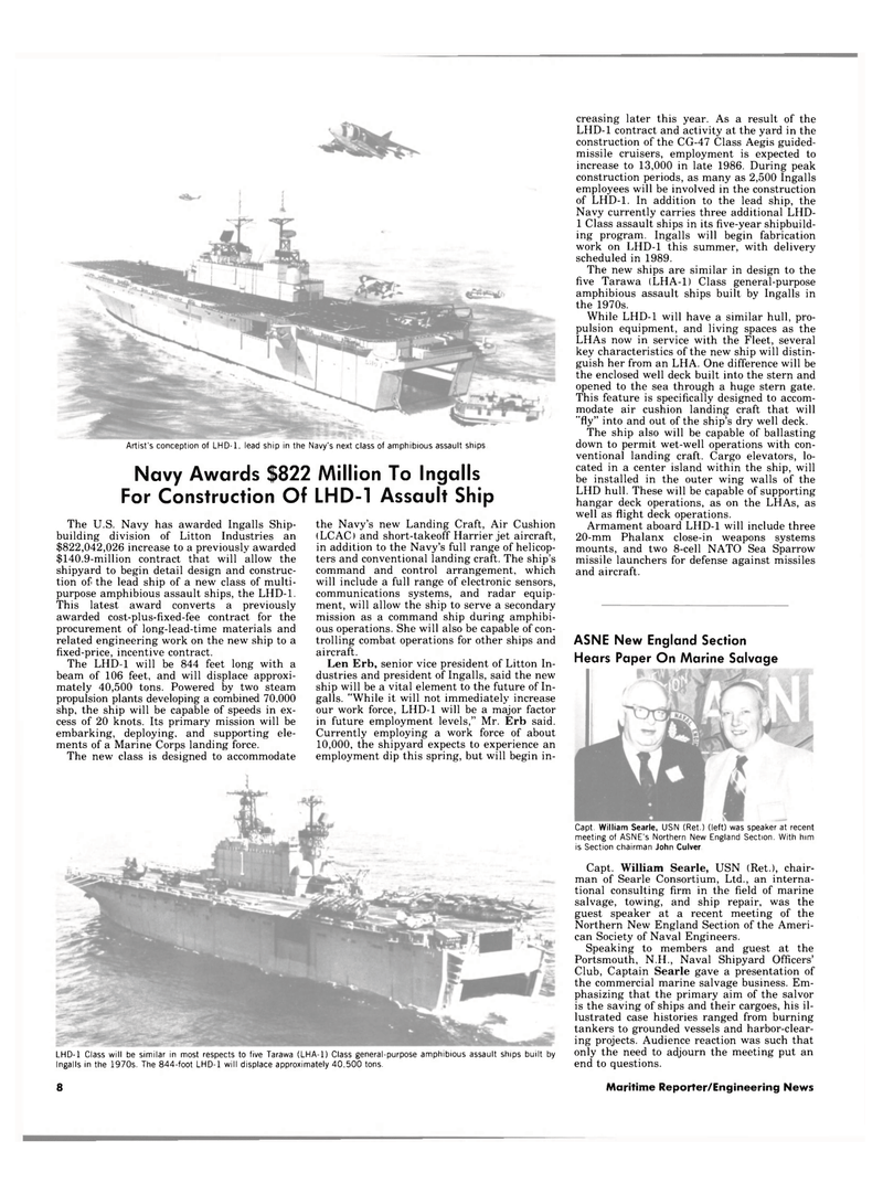 Maritime Reporter Magazine, page 6,  Apr 15, 1984