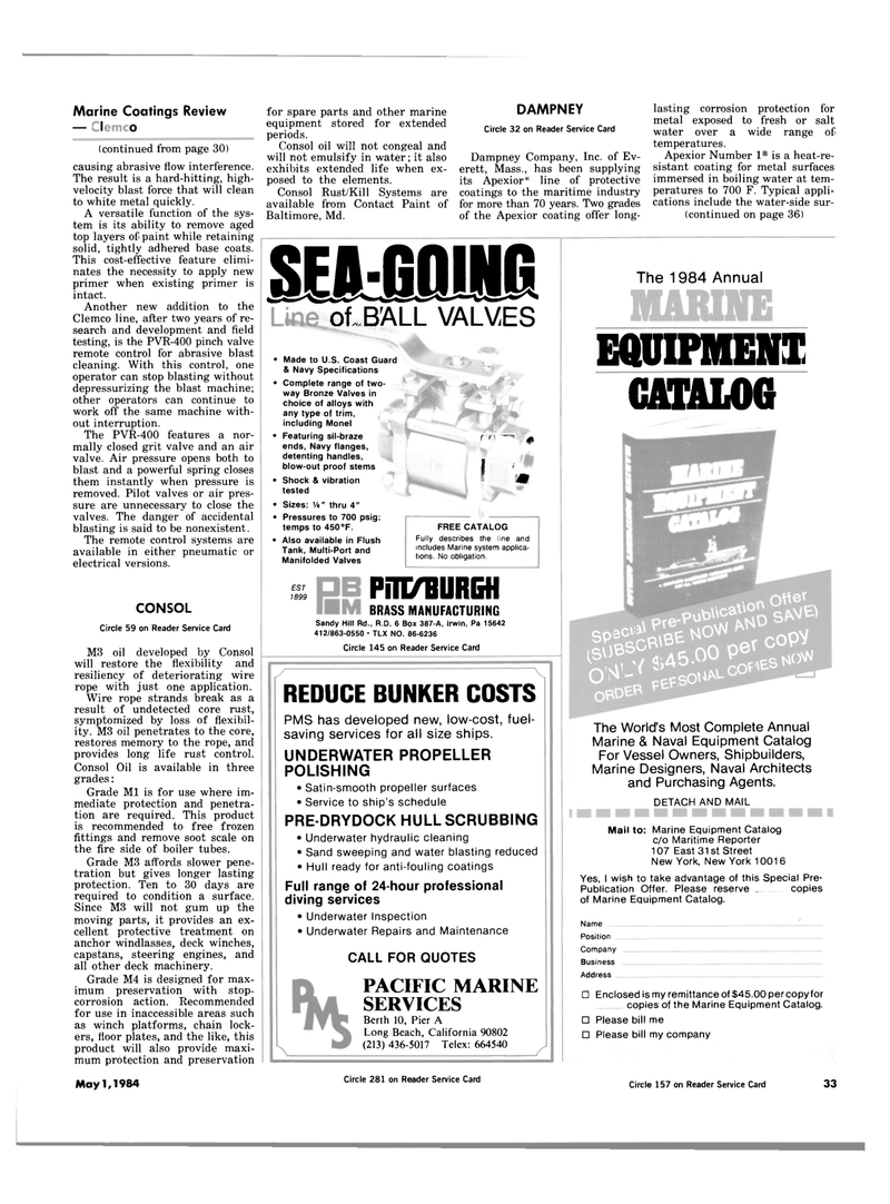 Maritime Reporter Magazine, page 31,  May 1984