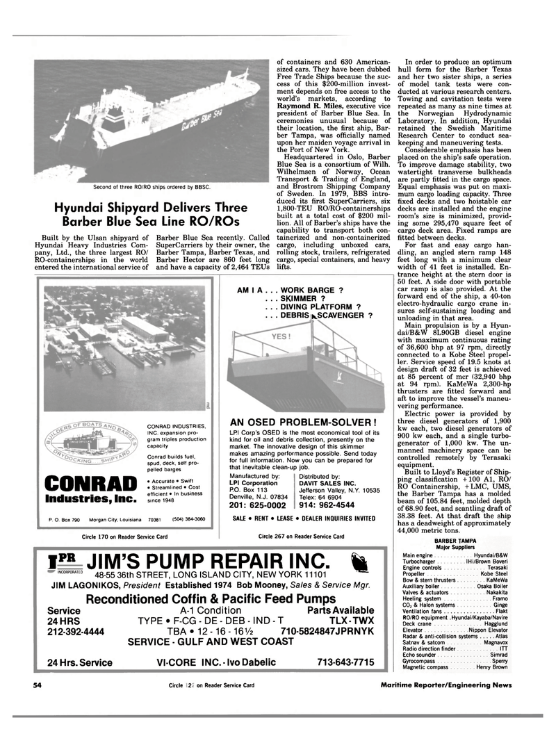 Maritime Reporter Magazine, page 50,  May 1984