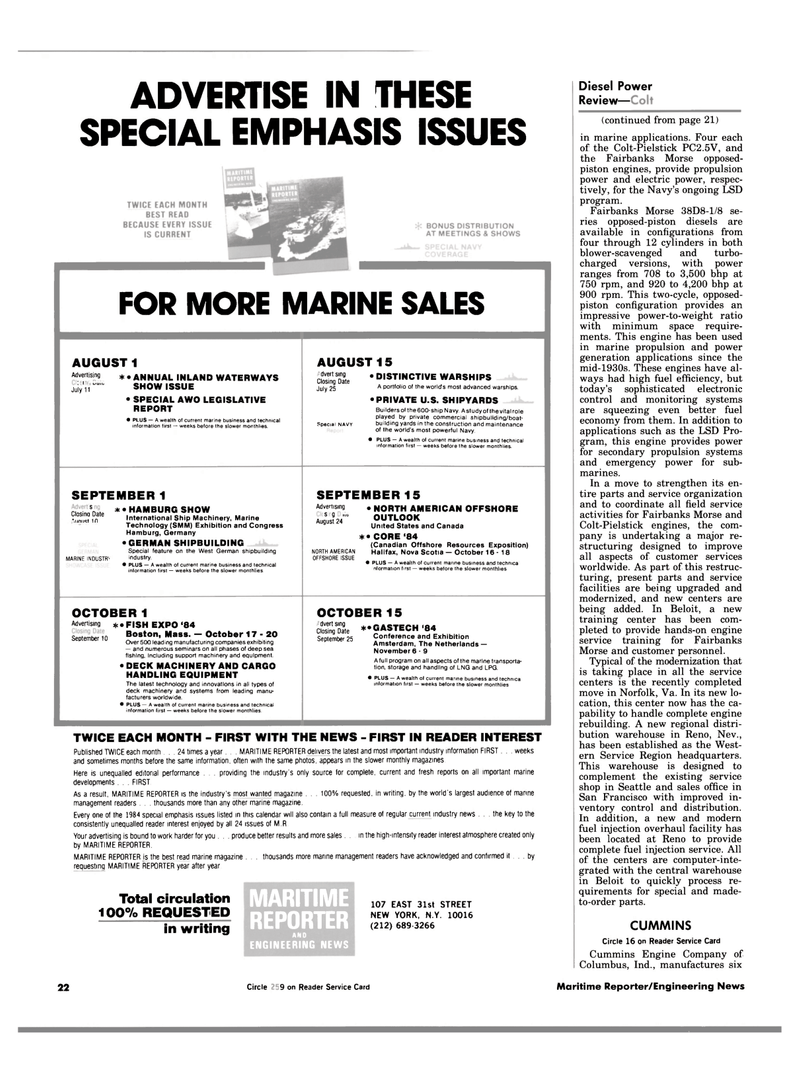 Maritime Reporter Magazine, page 20,  Jul 1984