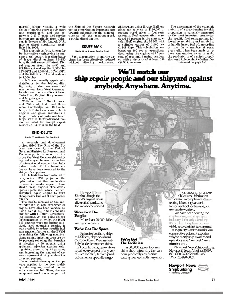 Maritime Reporter Magazine, page 29,  Jul 1984
