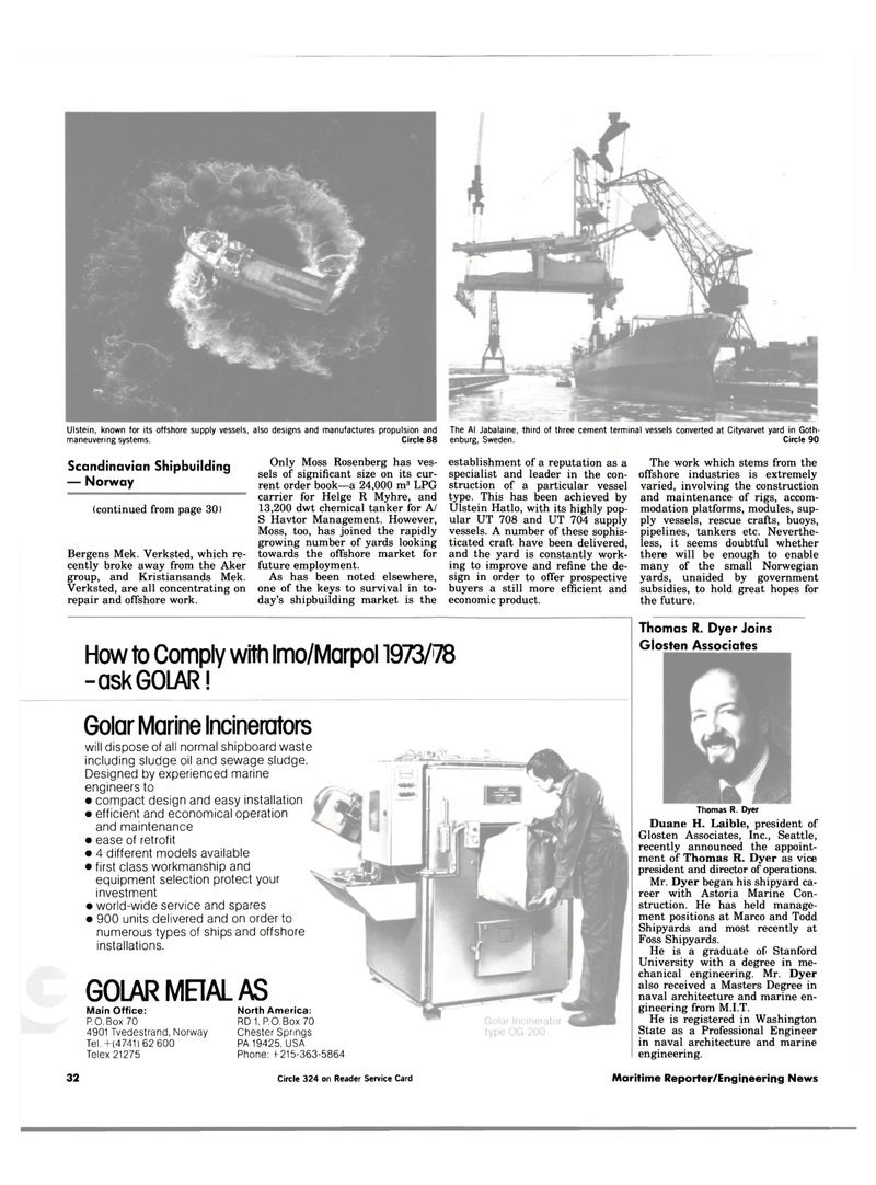 Maritime Reporter Magazine, page 30,  Jul 15, 1984
