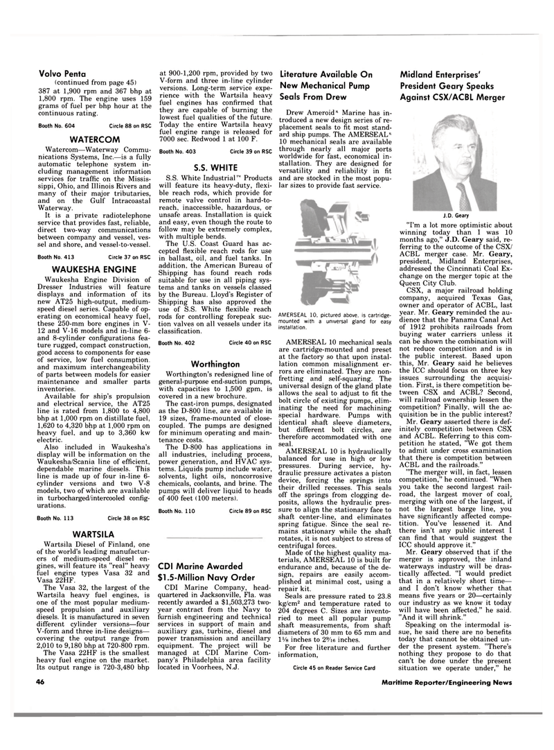 Maritime Reporter Magazine, page 44,  Aug 1984