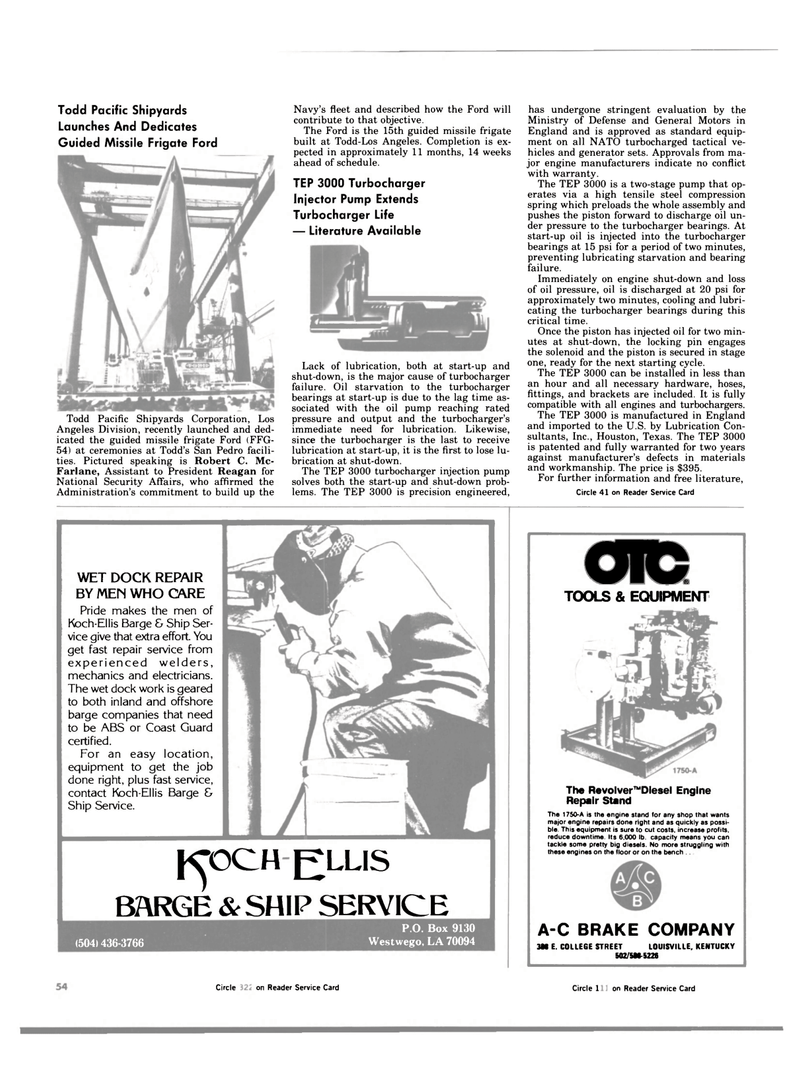 Maritime Reporter Magazine, page 52,  Aug 1984
