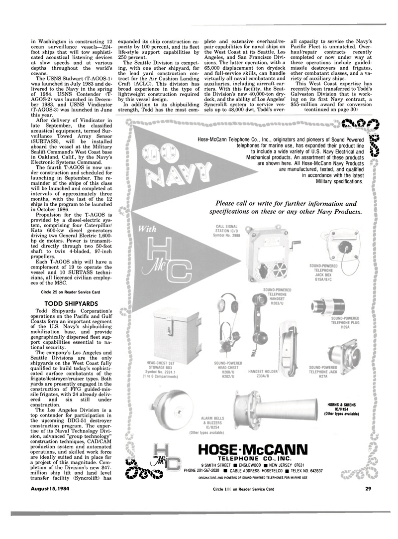 Maritime Reporter Magazine, page 27,  Aug 15, 1984