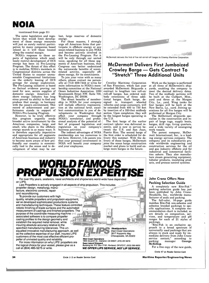 Maritime Reporter Magazine, page 32,  Aug 15, 1984