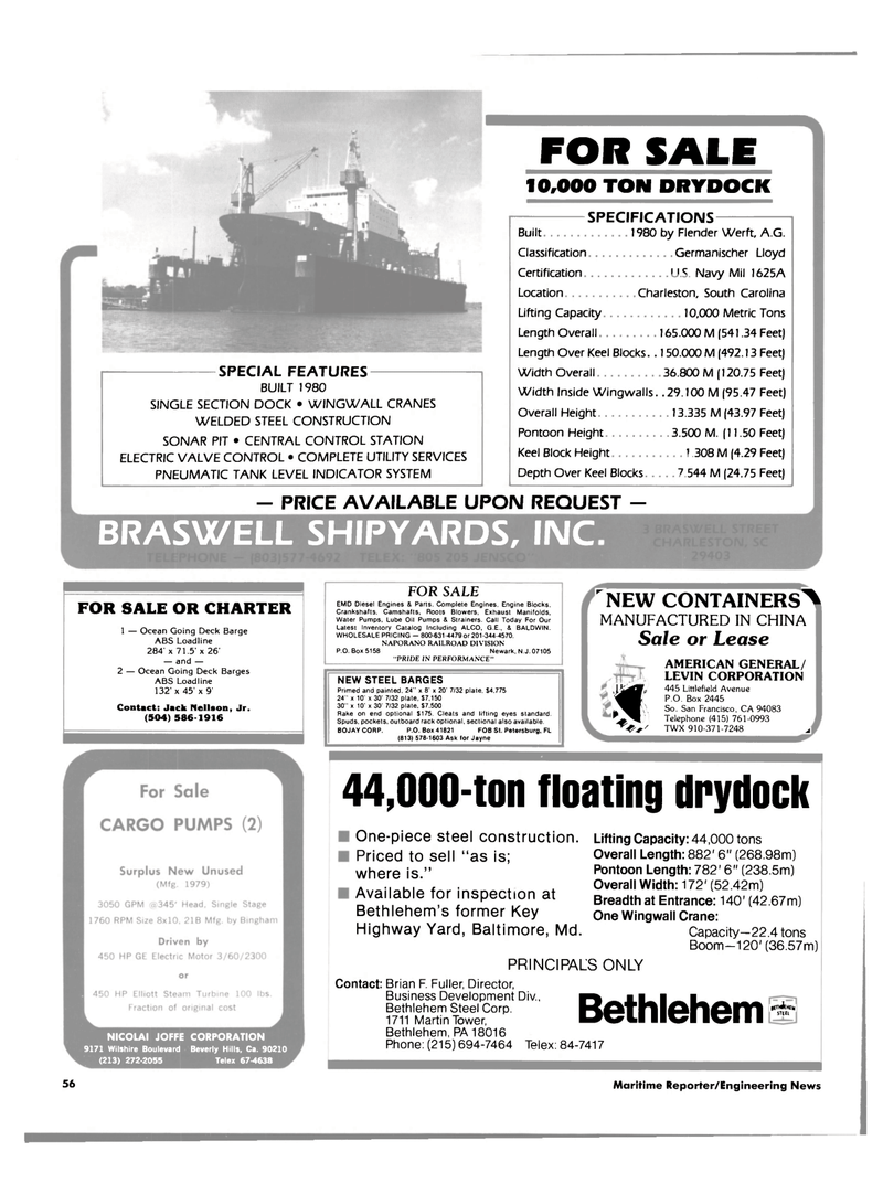 Maritime Reporter Magazine, page 54,  Aug 15, 1984