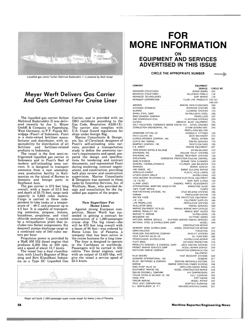 Maritime Reporter Magazine, page 56,  Aug 15, 1984