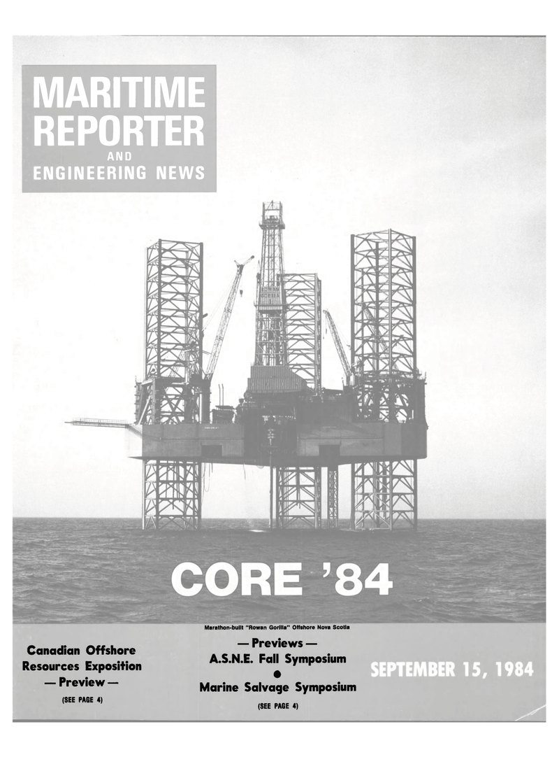 Maritime Reporter Magazine Cover Sep 15, 1984 - 