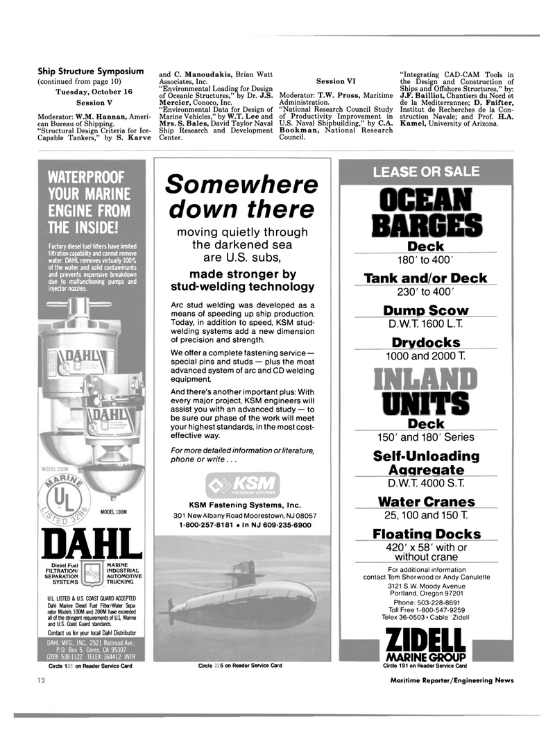Maritime Reporter Magazine, page 10,  Oct 1984