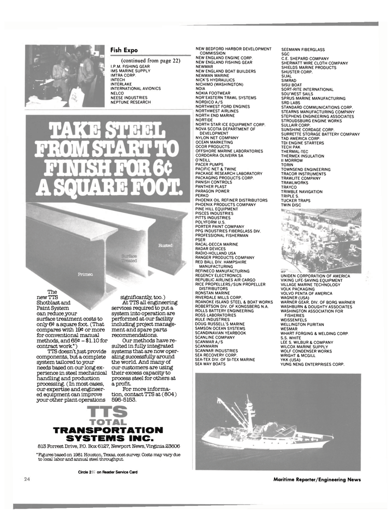 Maritime Reporter Magazine, page 24,  Oct 1984
