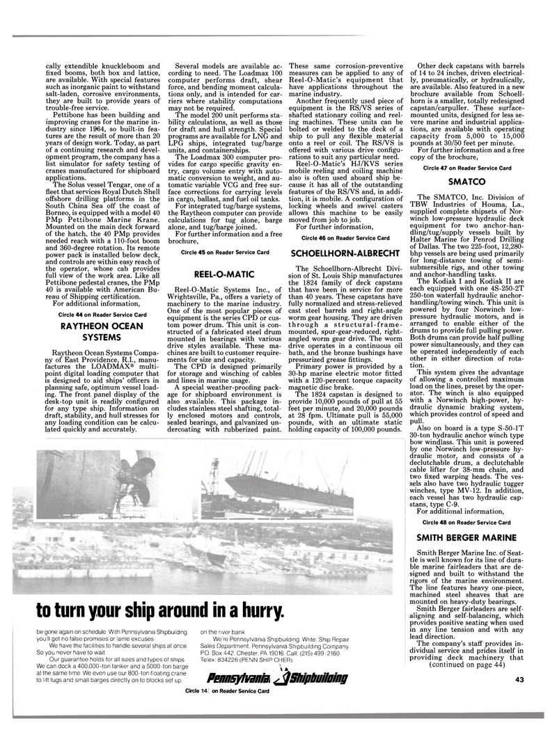 Maritime Reporter Magazine, page 45,  Oct 1984