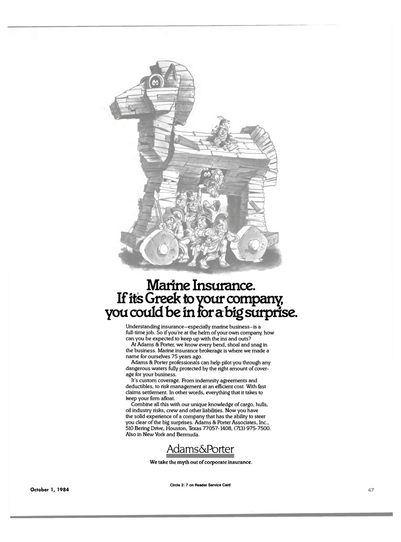 Maritime Reporter Magazine, page 49,  Oct 1984