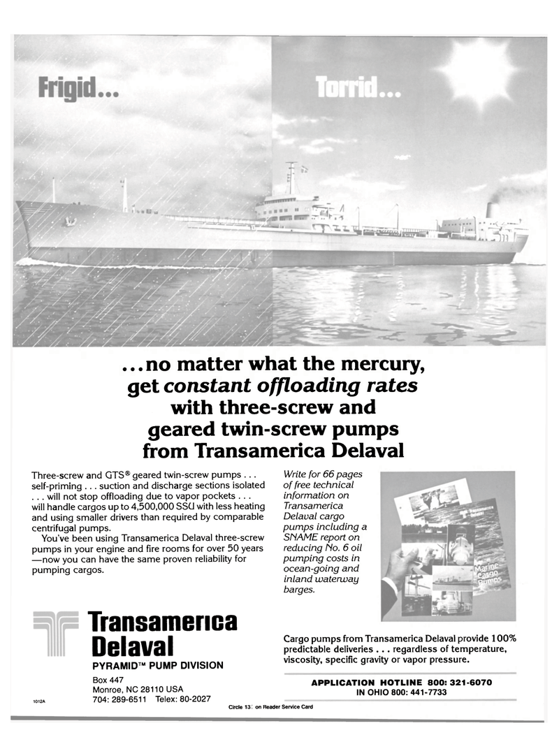 Maritime Reporter Magazine, page 50,  Oct 1984