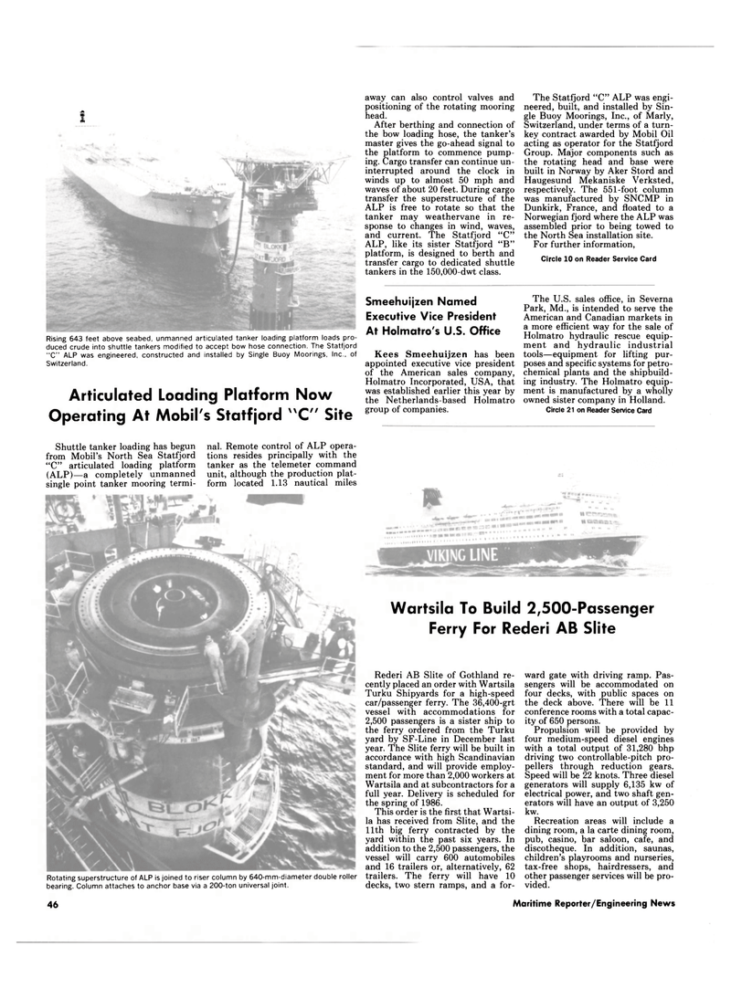 Maritime Reporter Magazine, page 42,  Oct 15, 1984