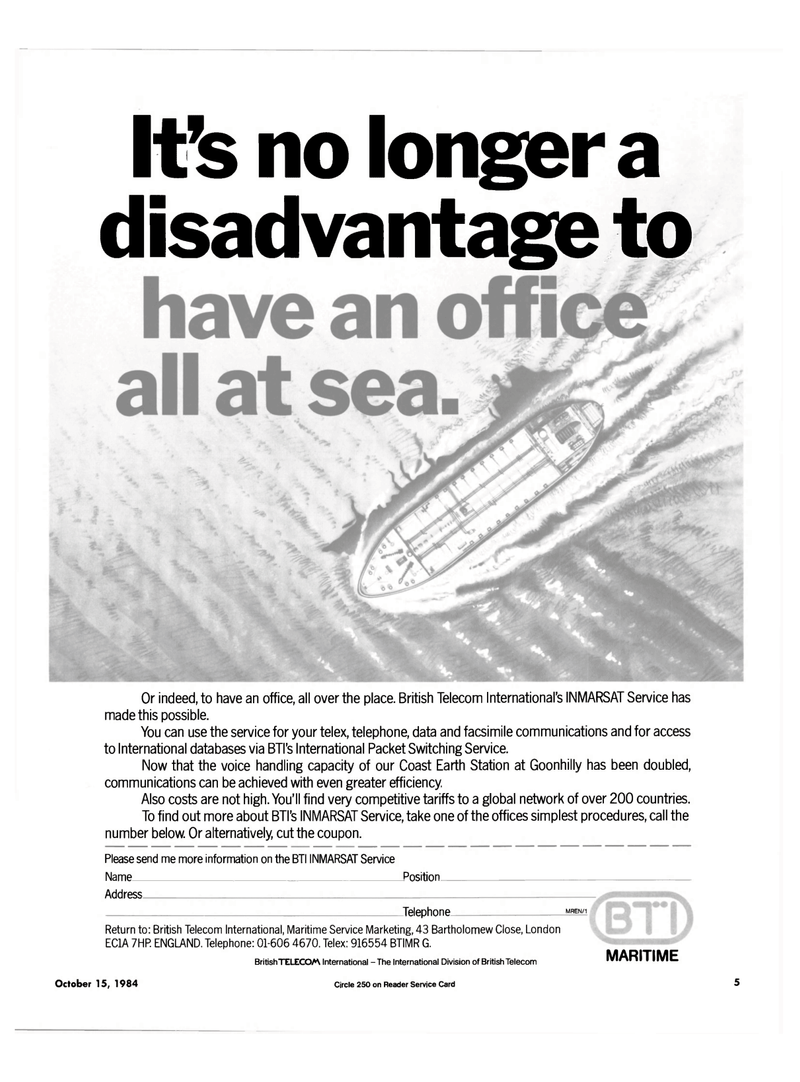 Maritime Reporter Magazine, page 3,  Oct 15, 1984