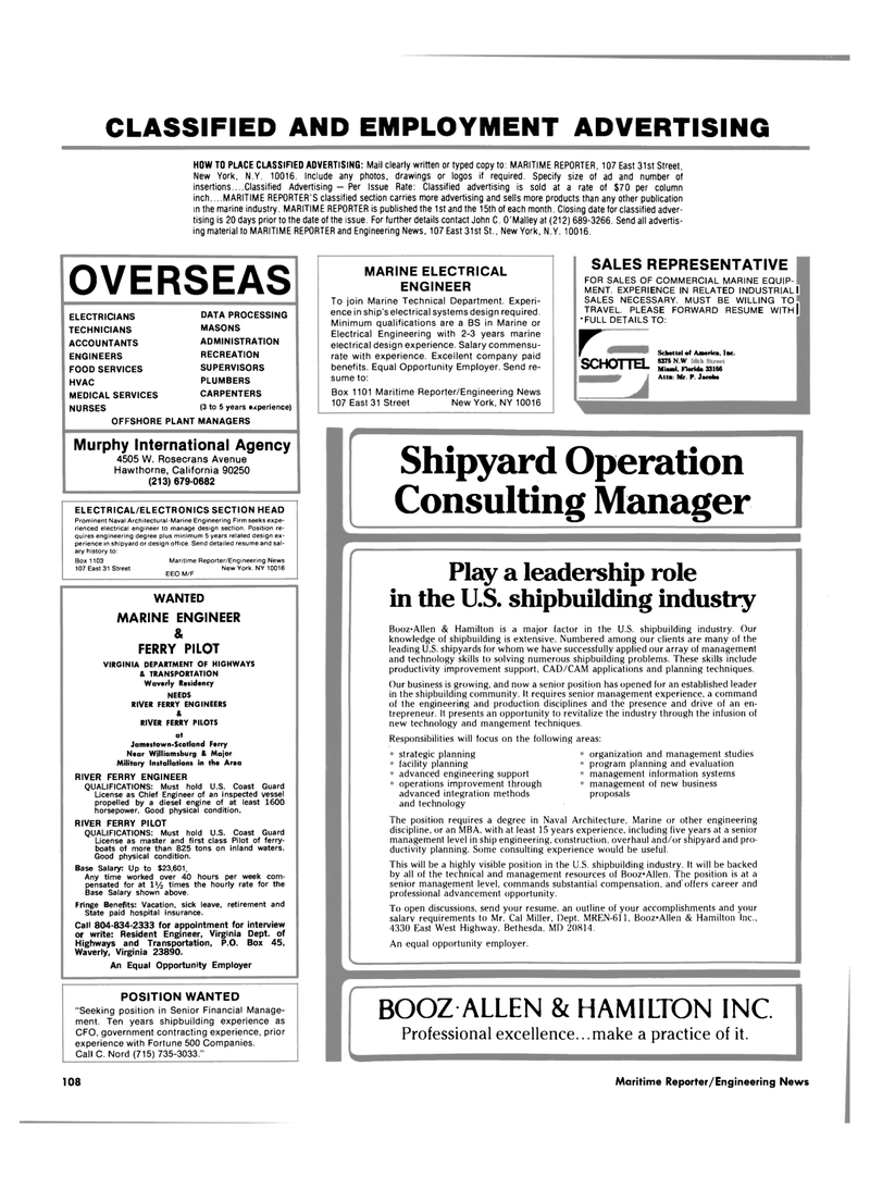Maritime Reporter Magazine, page 104,  Nov 1984