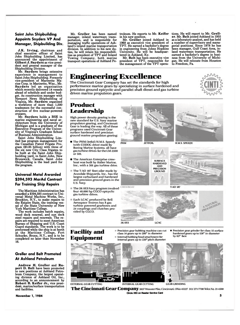 Maritime Reporter Magazine, page 3,  Nov 1984