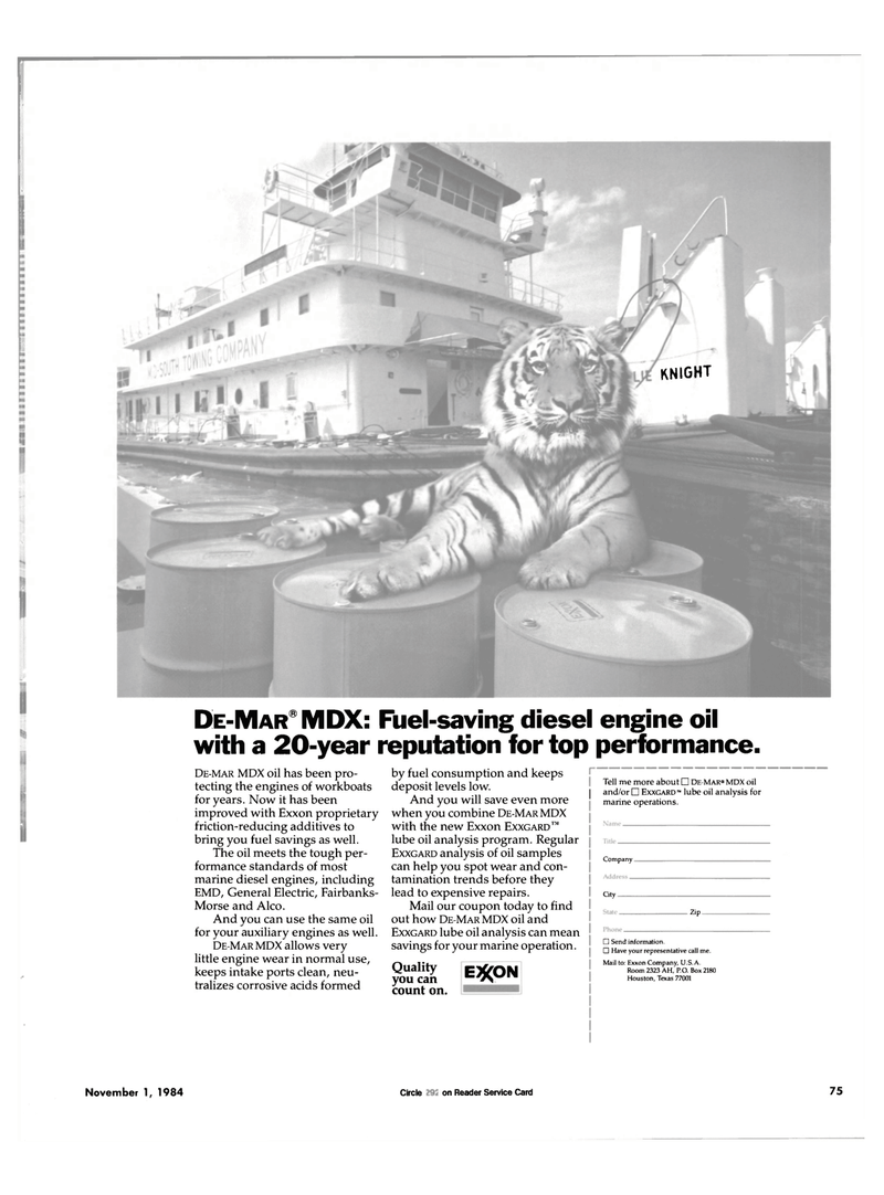 Maritime Reporter Magazine, page 71,  Nov 1984