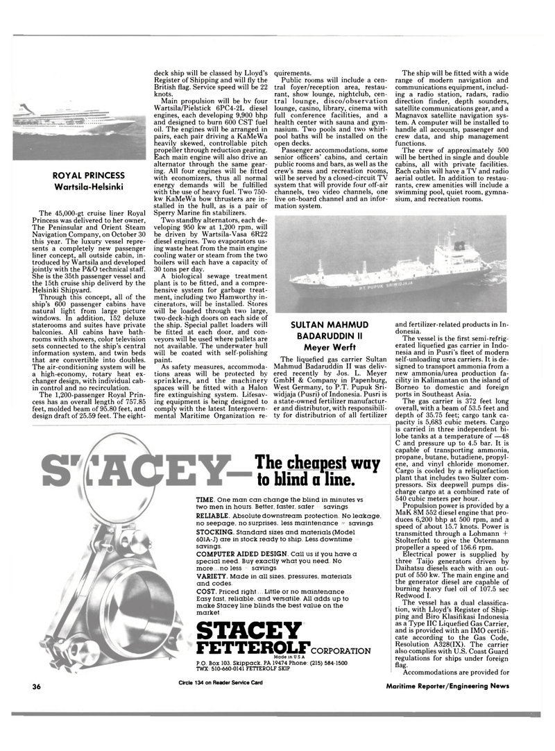 Maritime Reporter Magazine, page 36,  Dec 1984