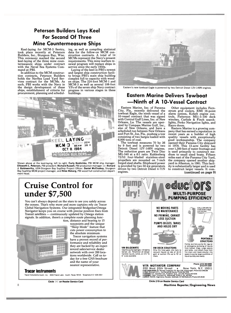 Maritime Reporter Magazine, page 6,  Dec 1984