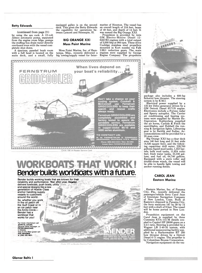 Maritime Reporter Magazine, page 20,  Jan 1985