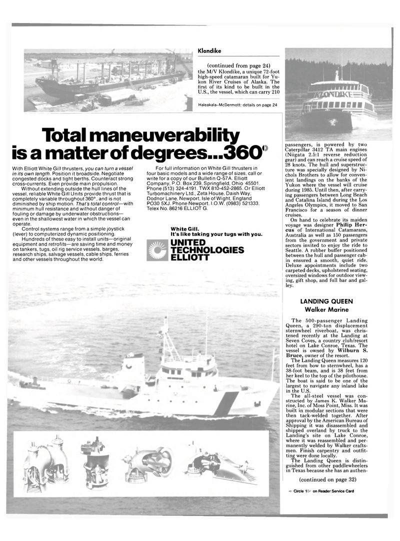 Maritime Reporter Magazine, page 26,  Jan 1985