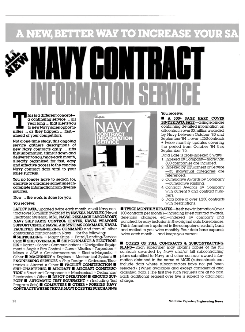 Maritime Reporter Magazine, page 28,  Jan 1985