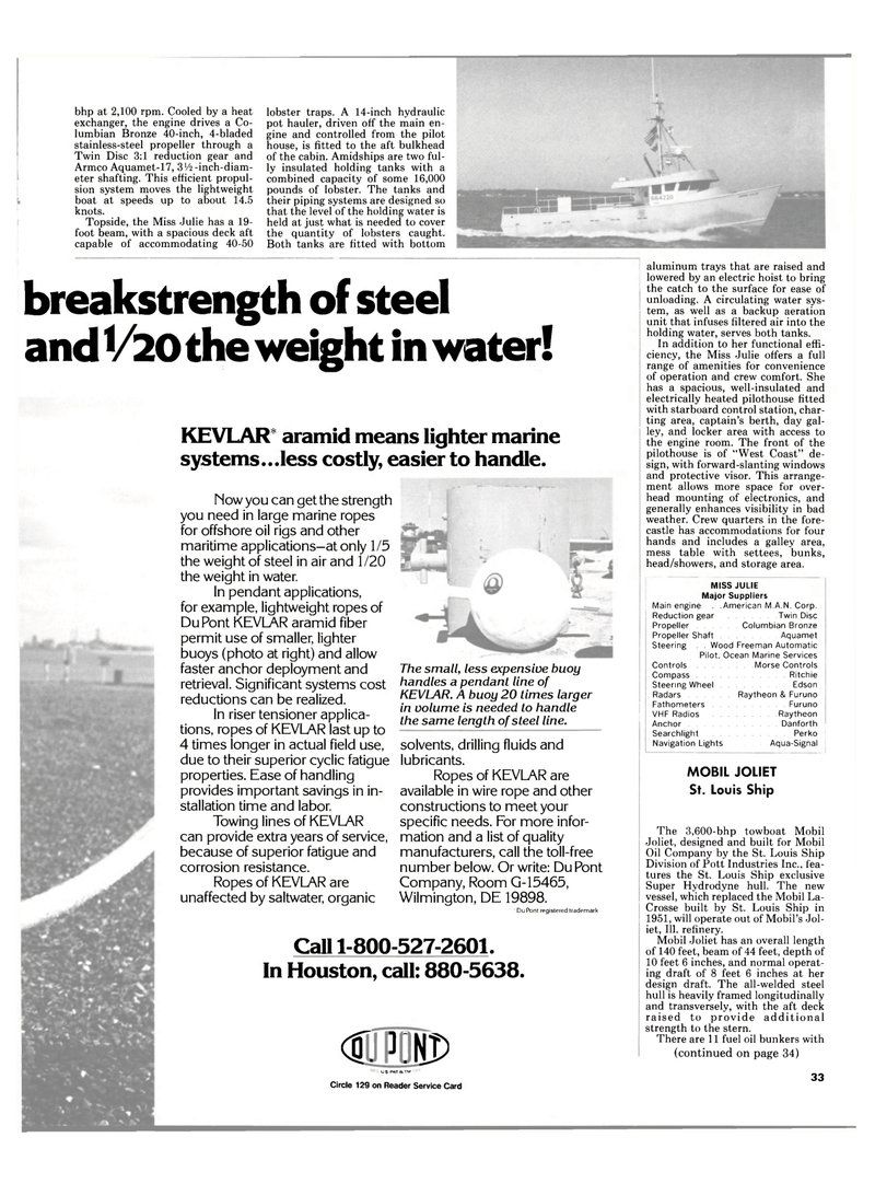 Maritime Reporter Magazine, page 33,  Jan 1985