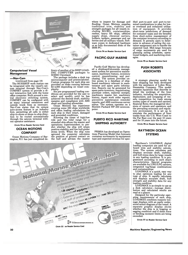 Maritime Reporter Magazine, page 18,  Jan 15, 1985