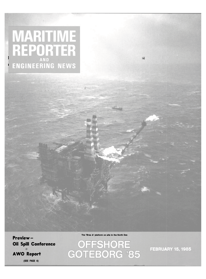 Maritime Reporter Magazine Cover Feb 15, 1985 - 